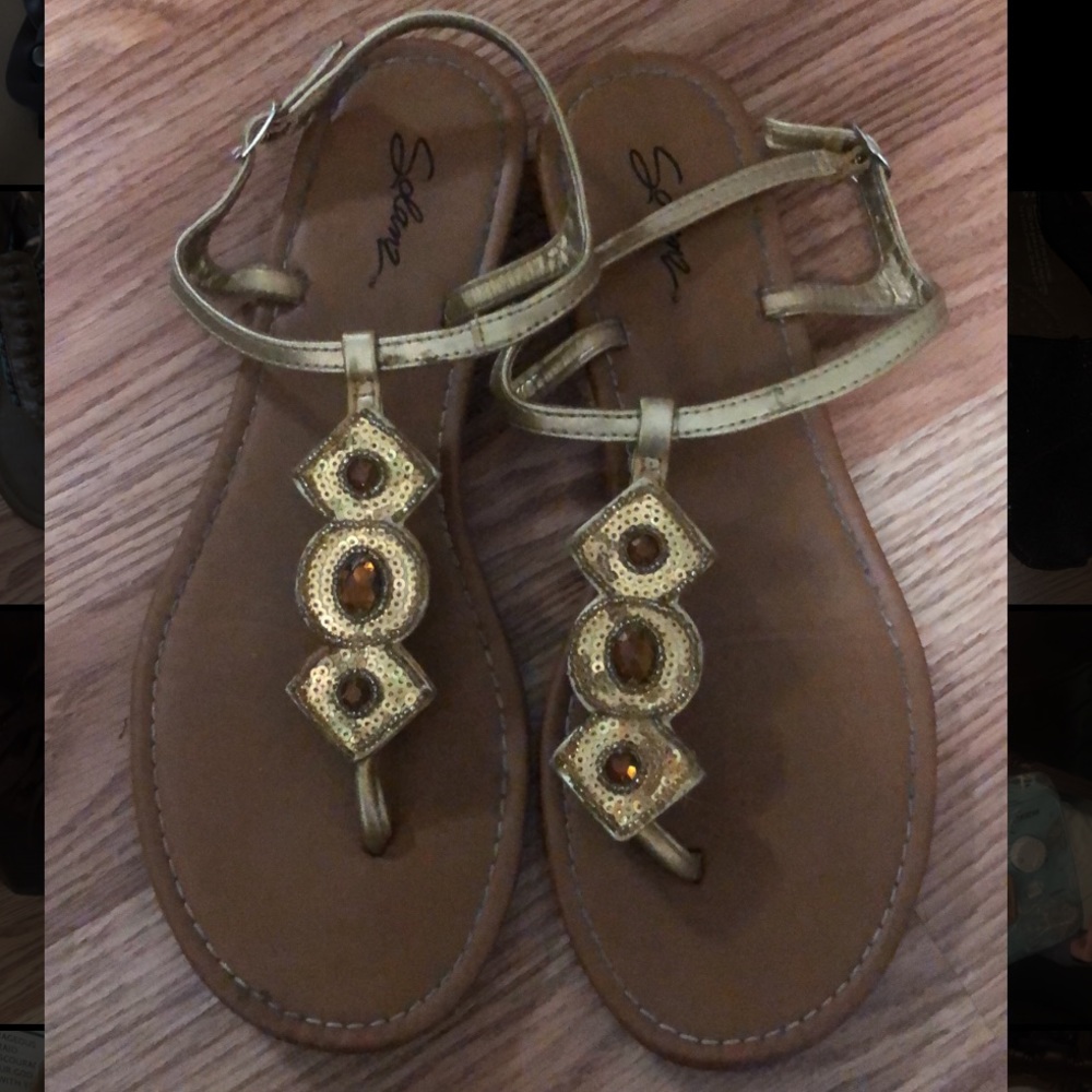 Gold sandals